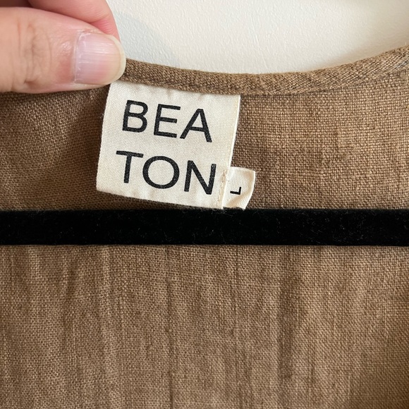 Beaton Linen Sleeveless Dress. Size Large. - Picture 3 of 4